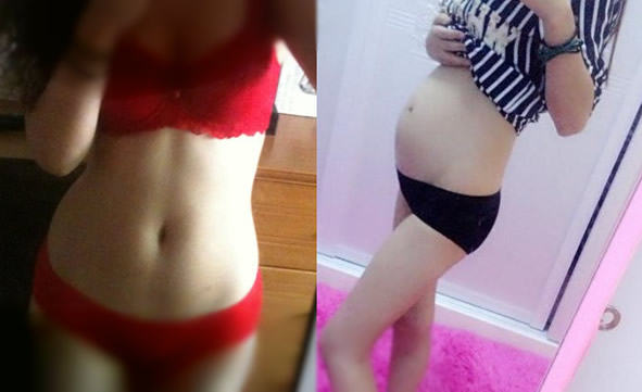 怀孕两个月小腹什么样子的图片(怀孕1到9月肚子变化图)