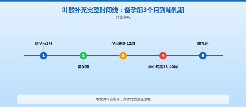 叶酸什么时候吃最好？备孕到哺乳期完整时间指南