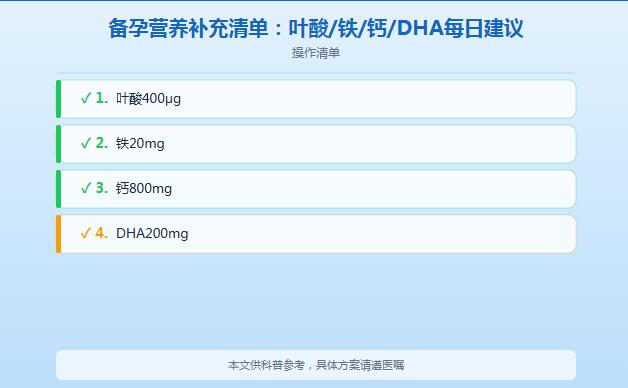 如何备孕：新手备孕最全攻略（步骤+时间