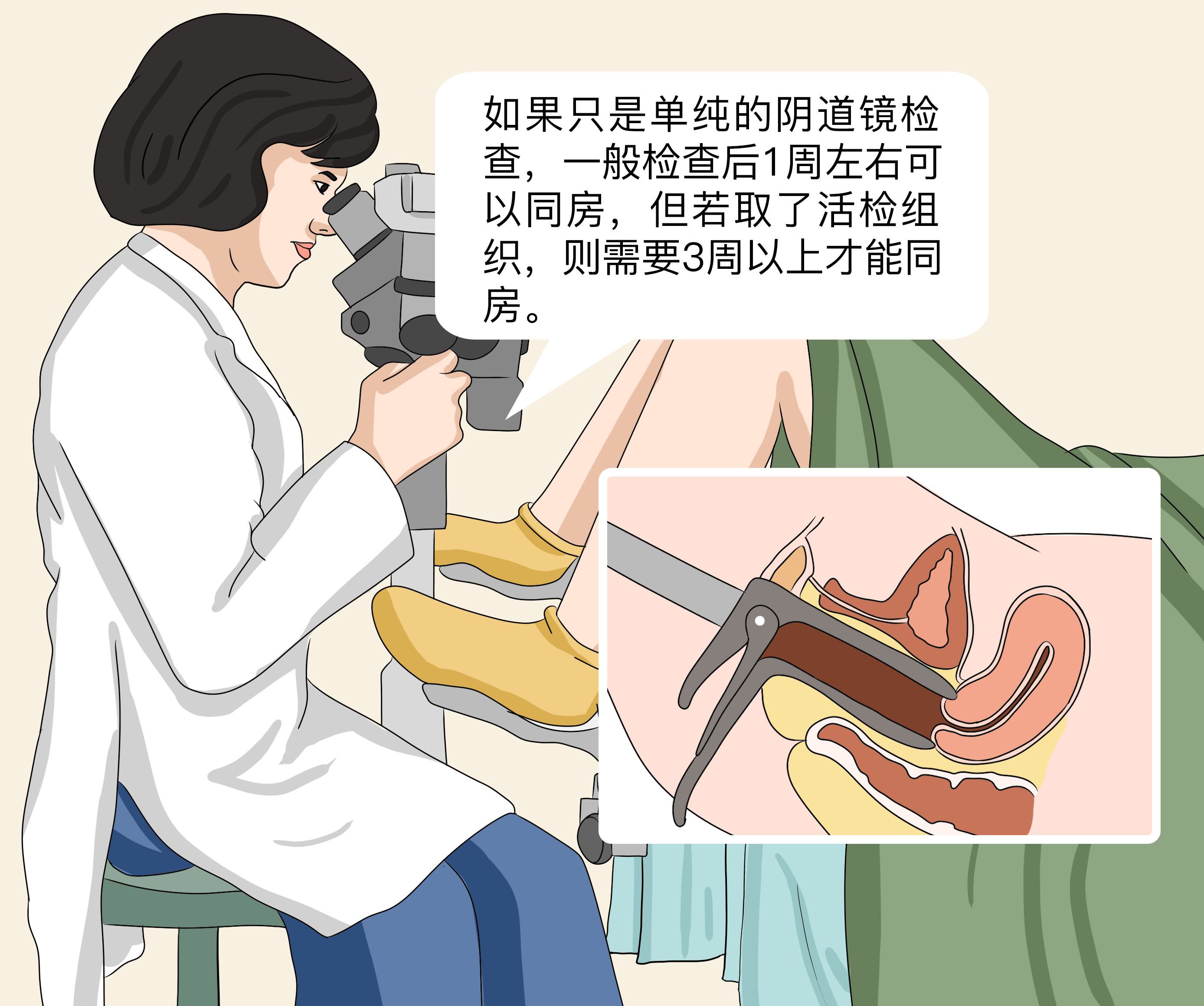 做完阴道镜多久能同房