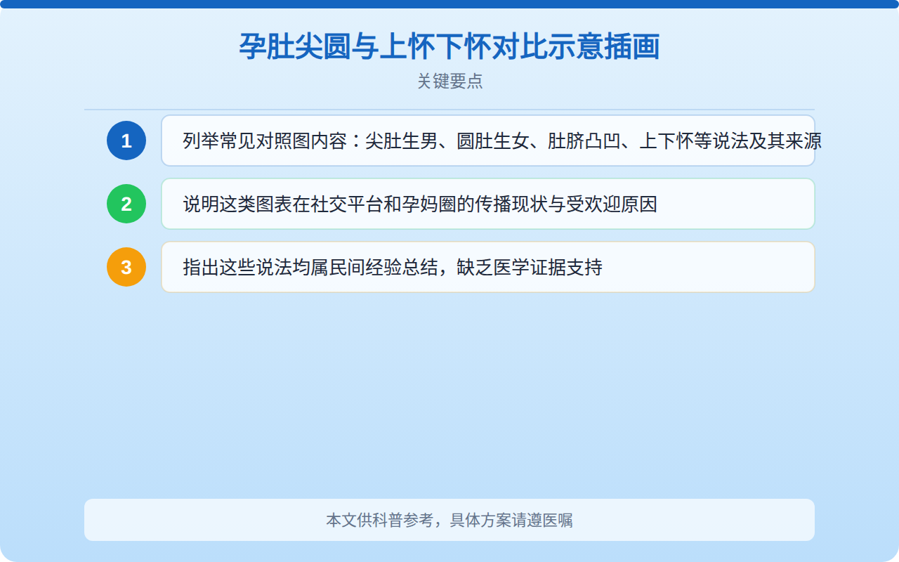 男孩女孩肚型对照图可信吗？科学解读孕期肚型差异