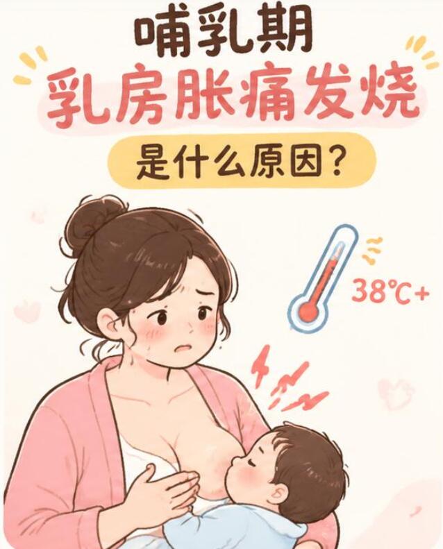 哺乳期乳房胀痛发烧是什么原因？