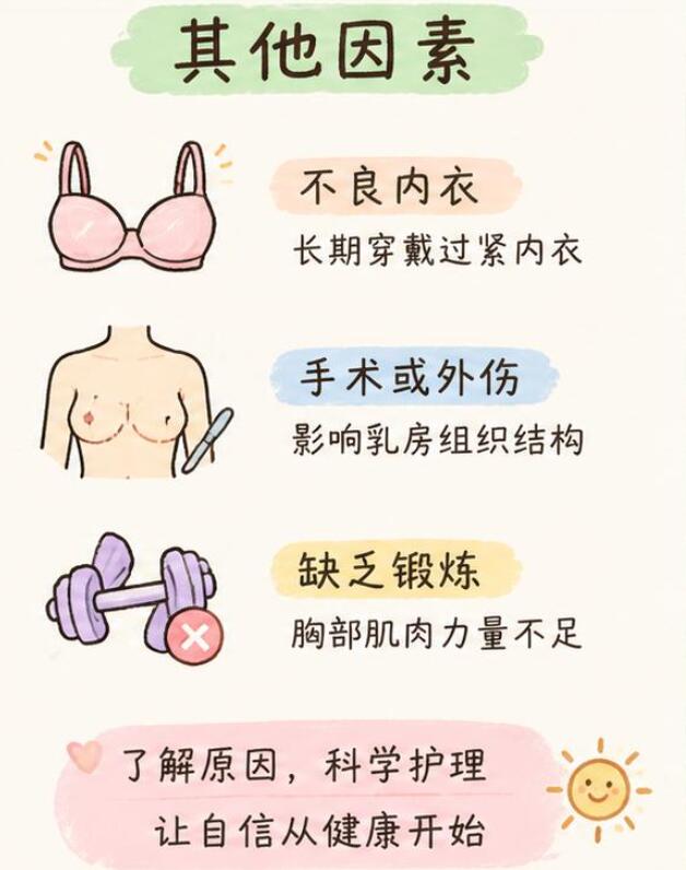 乳头下垂和这些因素有关，别等严重了才后悔！