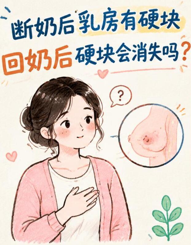 断奶后乳房有硬块回奶后硬块会消失吗？