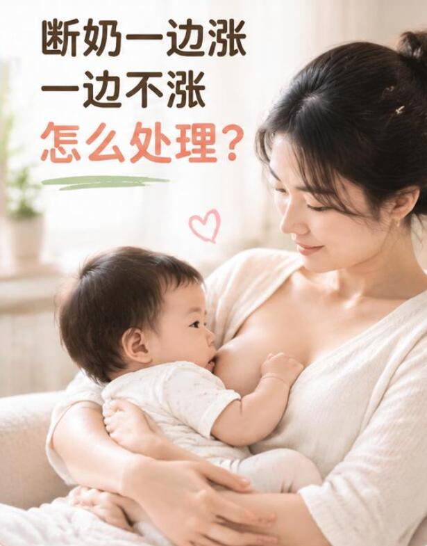 断奶一边涨一边不涨怎么处理？