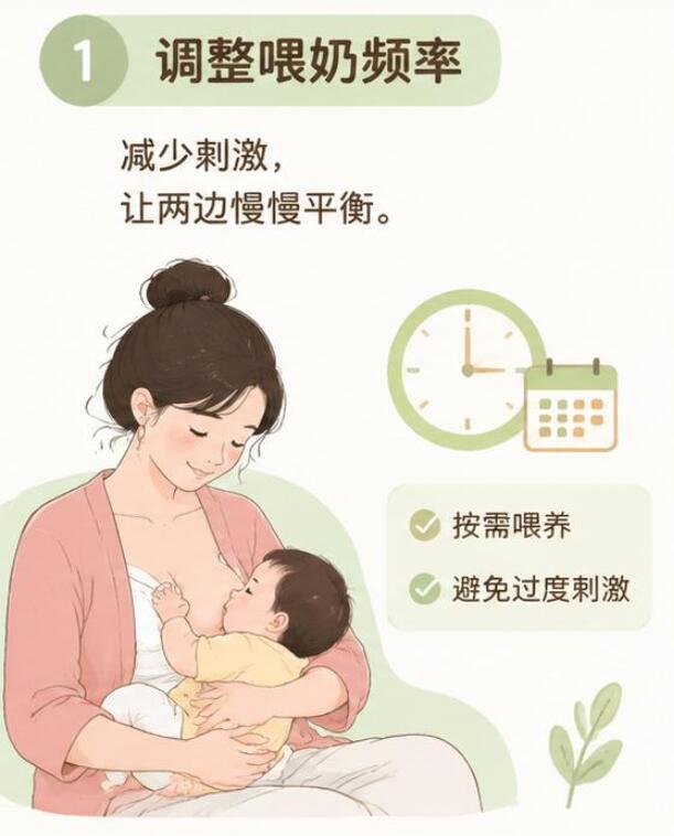 断奶一边涨一边不涨怎么处理？